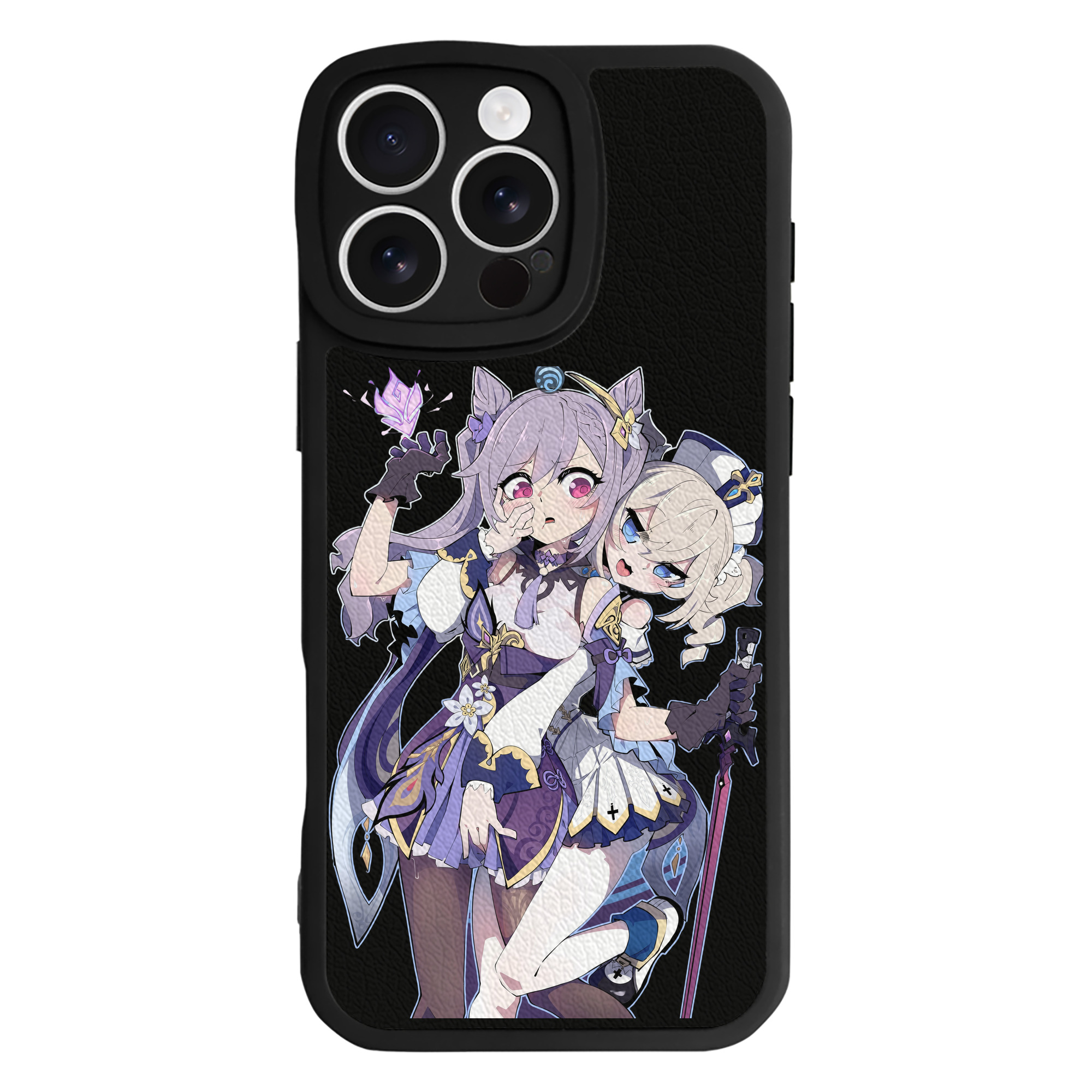 げんし神 刻晴 こくせい genshin Kokusei 【iPhone 16シリーズ対応】シリコンスマホケース（レザー調） 材質：シリコン